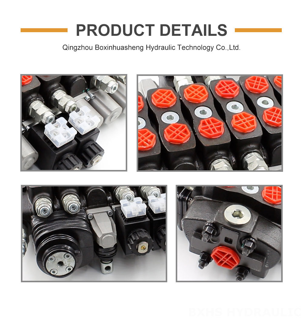SD8 Solenoid and Joystick 8 Spool Sectional Directional Valve detailed image